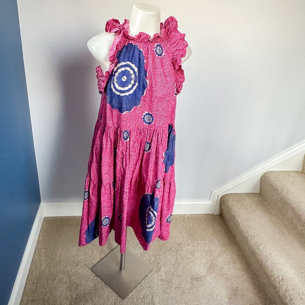 Ulla Johnson Tamsin Tiered Sleeveless Printed High-Low Dress Size 8 - Picture 3 of 15